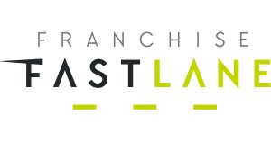 Franchise Fast Lane logo featuring black and lime green lettering with gray franchise text above on a white background.