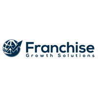 Franchise Growth Solutions logo featuring a globe and upward arrow alongside the company name.